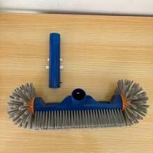 重型双面圆刷泳池清洁刷，可拆卸手柄，加固型泳池刷，适用于地上/地下泳池、水疗池、池壁、池底、台阶、热水浴缸和泳池清洁设备，360°高效清洁工具，专业泳池清洁刷，池壁清洁刷，地下泳池清洁刷 - 彩色 - 查看 6