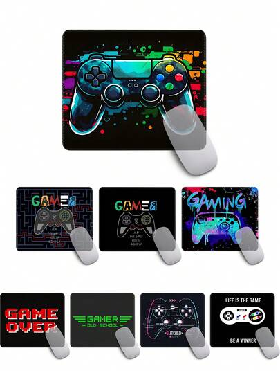 鼠标垫 24x20cm-防滑橡胶底座-可水洗长方形桌垫，适用于家庭和办公室装饰-带防滑橡胶包边缝线的鼠标垫，适用于笔记本电脑和台式电脑（游戏机）