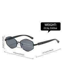 1 Pair Of Smooth Narrow Rhombus Fashion Glasses, Metal Material, Sun Protection, Y2K Casual Street Style Fashion Glasses, Daily Wear Style - Multicolor - View 10