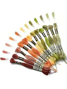 Set de 12 piezas de 8m de hilo bordado, hilo para punto de cruz, hilo para hacer pulseras de la - Multicolor - Ver 20