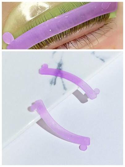 Libeauty 1 Pair Eyelash Curler Ribbon, Silicone Eyelash Curler, Eyelash Curling Tool, Soft & Flexible Curling Wand, Prevent Eyelash Loss, Suitable For Salon, Washable