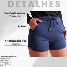 Acqua Bronze Set Of 2 Women's Adjustable Drawstring Shorts With Pockets, Versatile, Sporty, Double Waistband, Simple, Casual - 海軍藍/紅色 - 查看 2