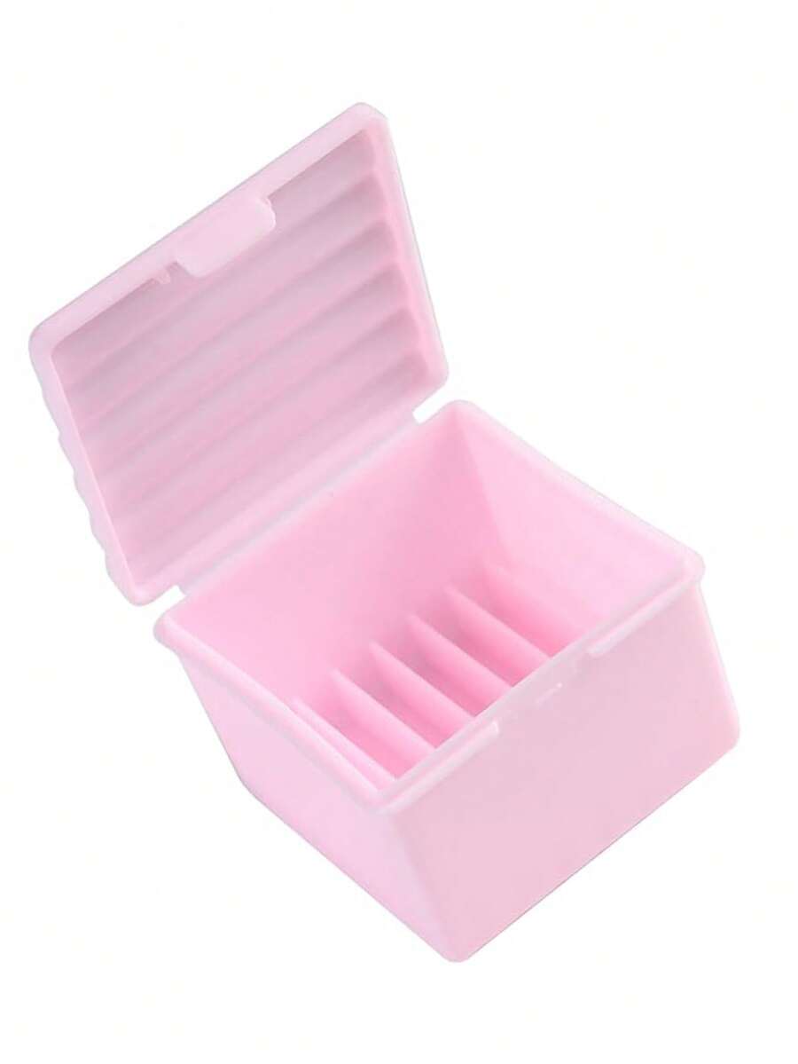 1个美甲刷清洗盒，美甲调色杯，多功能美甲刷丙烯酸液体粉末亮片卸除清洁塑料清洁盒带盖，二合一美甲清洁盒，可用于清洗和收纳美甲笔 - 彩色 - 查看 1