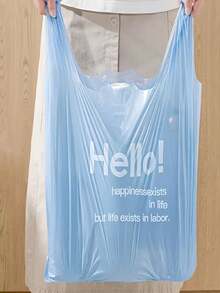 50pcs Pink Drawstring Trash Bags, Cute & Practical Small Bathroom Kitchen Garbage Bags, Thick Plastic Portable Waste Bags - Multiple Styles - View 3