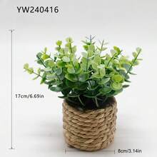 1 cây trang trí lá bạch đàn nhân tạo, cây xanh giả để bàn, điểm nhấn bằng dây cỏ biển, thích hợp cho đám cưới, lễ tốt nghiệp, bàn ăn, phòng khách, trang trí phòng tắm. - màu xanh lá - Xem 2