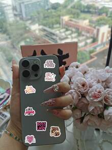 55 Pcs Girl Power Stickers Set – Retro Pop Style Attitude Slogans, Waterproof & UV-Resistant PVC For Laptops, Water Bottles & Skateboards Scrapbook Supplies Stationery Funny Stickers Kindle - Girl Power - View 7