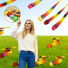 1/3个彩虹尾巴泡沫球投掷互动运动彗星球 - 提升运动技能，适合全家户外游戏，适用于沙滩、公园、花园、游泳池、学校训练、毕业典礼和团队建设 - 完美礼物 - A - 查看 10