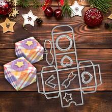 Creative Candy Gift Box Dies, DIY Scrapbooking Album And Embossing Stencil, Greeting Card Making Tool, Card Paper Cutting Crafts ,Gift Card Making Template Die Cuts. - Silver - View 6
