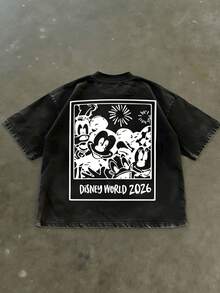 Refuse To Wear A Shirt! Essential T-Shirt For Checking In At Disneyland In 2026,Friends Print, Loose Fit Slimming Short Sleeved, Unisex - 黑色 - 查看 3