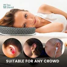 1pc Decorable Ear Piercing Pillow For Side Sleepers, Pillow With An Ear Hole For CNH , O-Shaped Side Sleeping Pillow, Ear Guard Pillow - White - View 8