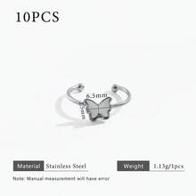 10 chiếc đế nhẫn điều chỉnh được bằng thép không gỉ mạ vàng 18K, phụ kiện tự làm trang sức, phù hợp cho nữ giới đeo hàng ngày. - Cài đặt vòng - Xem 27