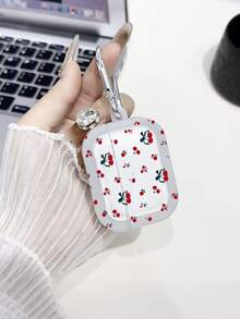 樱桃图案透明保护壳，带钥匙扣，可爱水果印花透明TPU保护壳，适用于 1/2/3 Pro和Pro 2 - 彩色 - 查看 4