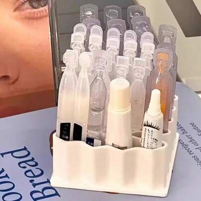Small Sample Ointment Storage Rack, Home Desktop Organizer Box For Tube-Shaped Ointments, Makeup Samples, Eyebrow Pencils, Pens, Pencils