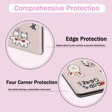 Kindle Case With High - Transparency Acrylic And Double - Sided Patterns, Fits Kindle 11th, Kindle Paperwhite 1/2/3/4/5/6, Pink Flower Design - Pink - View 3