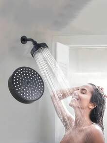 This Fashionable Four-Inch Round High-Pressure Showerhead Is Versatile And Can Deliver A Powerful And Luxurious Spray Effect. It Is Equipped With A Compact Silicone Nozzle And A Detachable Wall-Mounted Showerhead. The Simple Square Design Combined With Durable Plastic Structure, Along With High-Pressure Water-Saving Technology - Multicolor - View 1