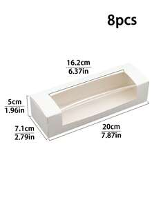 4pcs/8pcs/30pcs Rectangular Window Macaron Boxes, Bread Boxes, Dessert Boxes, Donut Boxes, Chocolate Boxes, Candy Packaging Boxes - View 16