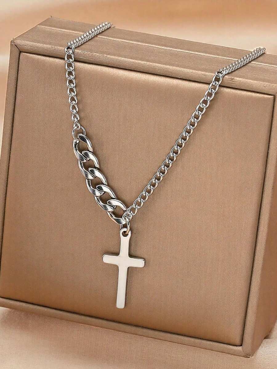MONALLY Hip Hop Style Seller Stainless Steel Classic Cross Necklace Chain Pendant For Women Unisex Minimalist Religious Choker Jewelry Gift Daily Wearing - Pendant Necklace - View 1