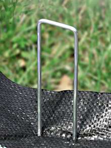 1Set Lawn U-Spike Set, U-Holding Spike Garden Stakes, 25 Lawn U-Holding Spikes + 25 Washers, 6-Inch U-Shaped Galvanized Landscape Spikes, Heavy Duty Garden Spikes, Ideal For Securing Lawns And Fabrics - U-shaped Ground Stakes - View 7