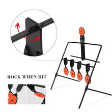 Metralla Caliente Giratoria Giratoria Disparando 5 Objetivos con Adhesivos para Rifle Airgun - Naranja Coral - Ver 3