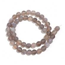 1颗天然灰色玛瑙石珠，尺寸4/6/8/10/12毫米，手工DIY珠子，适用于项链首饰制作配件 - 灰瑪瑙石 - 查看 11