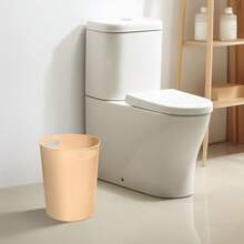 Trash Can - Plastic Waste Basketbin - 1.8 Gallon- For OfficeHome Bathroom Kitchen - Khaki - Khaki - View 8