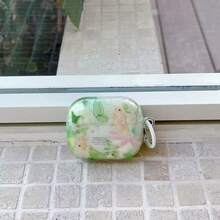 Minimalist Cute Cartoon 3D Flower & Rabbit Pattern Glossy Earphone Protective Case, Suitable For AirPods 1 2 3 4 Pro Pro2 Pro3 Bluetooth Earphones - Multicolor - View 11