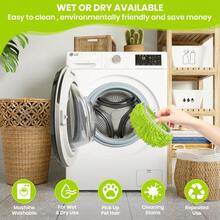 Juego de 8 paños de repuesto reutilizables de chenilla compatibles con trapeadores planos de 10 a 12 pulgadas, de microfibra lavable para limpieza en seco y húmedo de pisos de madera dura y baldosas - por defecto - Ver 6