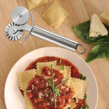 Heavy-Duty Stainless Steel Ravioli Cutter Wheel – Easy-Grip Handle For Clean, Crimped Edges - Silver - View 6