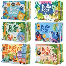 6 thèmes de livres d'activités pour enfants, jouets sensoriels Montessori, convenant à l'apprentissage interactif préscolaire, Ferme d'animaux, Transports, Météo, Sens des nombres, Reconnaissance de l'alphabet, convenant aux garçons et filles de plus de 3 ans - Multicolore - Voir 9