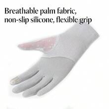 透气触屏手套 防滑冰丝手套 防晒蕾丝薄款骑行驾驶手套 - 彩色 - 查看 7