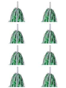 Aluminum Foil Long Thin Ribbon Cheerleading Pom Poms, PE Material Waterproof 20g Ribbon Handle Baton, Reusable Handle Pom Poms, Suitable For Cheerleading Support Pom Poms, Dance Team Performance Tools, Outdoor Square Dance Pom Poms, Fan Support Cheering Props Set - Multicolor - View 21
