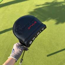 1pc ENCORE SPIRIT Low Torque Series Push Putter, 86.36cm Right-Handed, Matte Black Steel Shaft And Black & White PU Grip, High Stability Precision Putter, Suitable For Golf Practice, Suitable For Male And Female Golfers, Professional Right-Handed Putter - Black - View 5