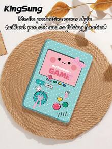 Kingsung Cartoon Game Console Elements Tablet Protective Case,Compatible With IPad 9.7/10.2/10.5/10.9/12.9/Pro 11, 10th Gen,Compatible With Samsung Galaxy Tab S6 Lite 10.4 Inch,Compatible With Kindle Paperwhite 12th Gen 2024,Kindle 11th Gen 2022,Kobo Clara Colour,Soft Anti-Fall Protection,Smart Stand/Automatic Wake Up/Sleep - Multicolor - View 10