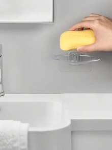 Giá đựng xà phòng không cần khoan, giá để ráo nước, dụng cụ sắp xếp đồ dùng phòng tắm, giá đựng xà phòng gắn tường bằng giác hút. - 2 CÁI - Xem 2