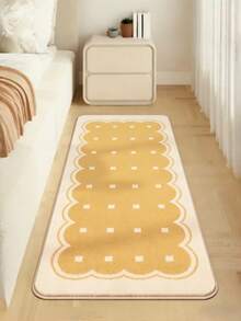 1 buah Karpet Dekoratif Persegi Panjang Lembut dan Mewah, Dapat Dilipat, Dapat Dicuci, Motif Bunga Bergelombang Kuning, Cocok untuk Kamar Tidur, Ruang Tamu, Ruang Ganti, Area Rias, Karpet Dekorasi Rumah Serbaguna - MultiWarna - View 14