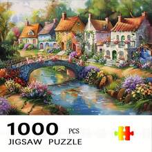 1盒1000片拼图，50*70厘米/19.7*27.6英寸 - 动漫主题 - 大型成人拼图礼物，DIY工艺品，适合家居、客厅、办公室装饰，无框，圣诞节、万圣节、母亲节、新年、复活节礼物 - 彩色 - 查看 2