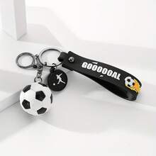 1pc Men's Resin Football Keychain Pendant, Suitable For Gift Giving, Football Enthusiast Keychain - Multicolor - View 4