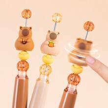 2支/盒 中性笔，幸运珠DIY旋转笔，多功能简约考试书写文具笔（学生适用） - 中性筆 - 查看 2