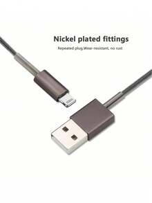 66W快充数据线，MFi认证，鱼网编织弹簧数据线，3.3英尺（约1米），USB-A转Lightning快充接口，兼容 14/13/12/11，2万次弯折寿命 - 彩色 - 查看 8