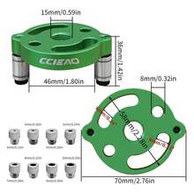铝制饼干榫接自定心榫钉夹具套装，3-10mm直孔钻孔导向器，适用于木板，无需电池 - Doweling Jig - 查看 5