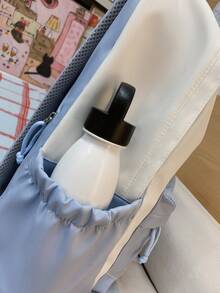 Mochila minimalista de alta capacidad y muy atractiva para ir al trabajo - Azul - Ver 9