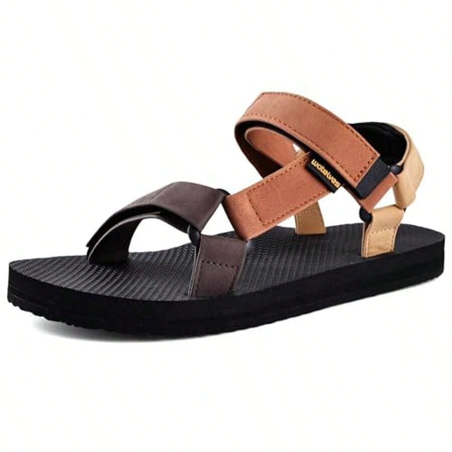 Womens-Sport-Sandals Hiking Sandals With-Arch-Support Webbing-Outdoor-Beach-Water-Sandals For Travel-Walking-Trekking-Camping - Mocha Brown - View 1