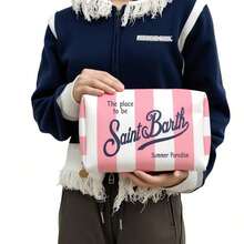 SaintBarth – Women's Clutch, Cosmetic Bag, Beauty Case, Waterproof, Striped Pattern. - 粉色 - 查看 5