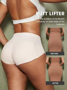 Women's Seamless Tummy Control Butt Lifting Shapewear Panties - Apricot - View 6
