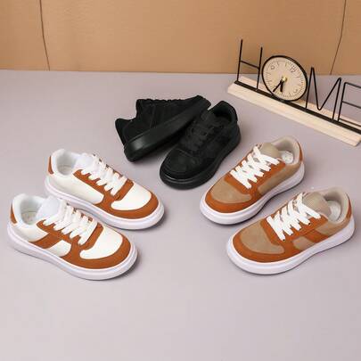 New Casual Sneakers, Suitable For All Seasons, Featuring Retro Design, Lightweight And Comfortable, Soft Insole For Comfortable Daily Wear And Activities. Provides Stable Traction Even In Rainy Weather; Suitable For Casual And Sportswear, Unisex Design For All Seasons