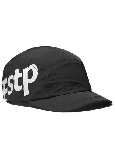 1顶男女通用五片式短檐速干棒球帽，字母印花街头风，轻便透气户外运动帽，复古防晒帽，可调节休闲弯檐帽，适合日常佩戴