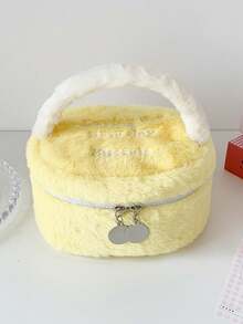 1 PC Hairy Hand-Held Makeup Bag, Student Skincare Product Storage Bag, Travel Portable Toiletry Bag - Multicolor - View 13