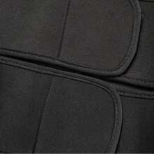 女士束腰带 - 全腹部塑形束腰带 | 腹部压缩塑形 | 高效腹部束带和排汗带，双层腰带排汗背心，弹性魔术贴扣加热腹部瘦身塑形束腰带 - 黑色 - 查看 7