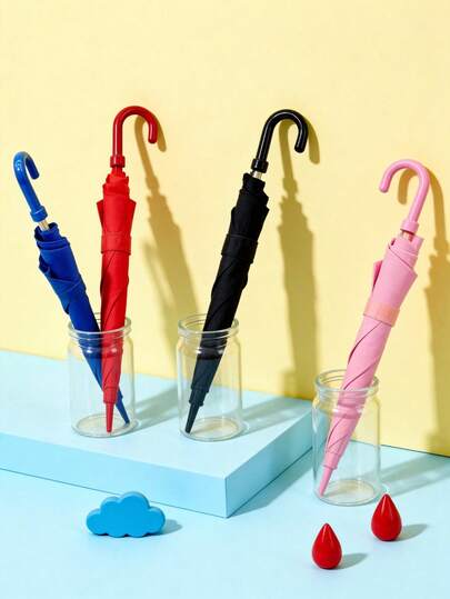1pc 1:12 Scale Colorful Mini Umbrella Model | Non-Functional Dollhouse Accessory, ABS Plastic Miniature Landscape And Home Decor DIY Prop