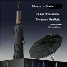 Mustarpicking Mechanical Style Umbrella For Men WithWide Umbrella Strap Automatic Open Large Solid Windproof Minimalist Umbrella,Outdoor,Garden,Travel Essentials,Portable Essentials,Beach Essentials,Graduation Season,Commencement,Graduation Ceremony,Graduation Gift,Graduation Present,Graduation Gift,Graduation Present,Congrats Grad,Congratulations Graduate,Valedictorian,Finish School,Graduation Party,Outdoor Essentials,Travel Portable,Hiking Essentials,Camping Essentials,Portable Tools,Summer Essentials ,Summer Portable - New Automatic Umbrella - View 13